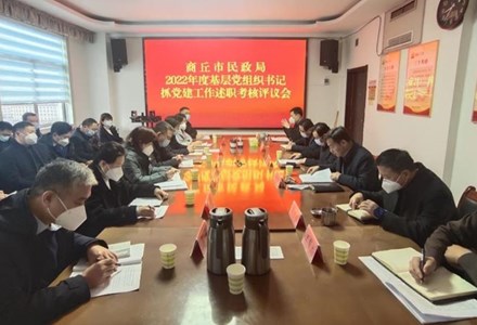 市民政局召开2022年度基层党组织书记抓党建工作述职评议考核会议
