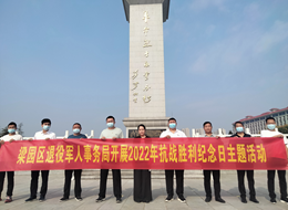 赓续抗战精神　砥砺复兴力量 ——梁园区退役军人事务局开展抗战胜利77周年纪念活动