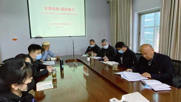 市文化馆开展学习贯彻党的二十大精神主题党日活动